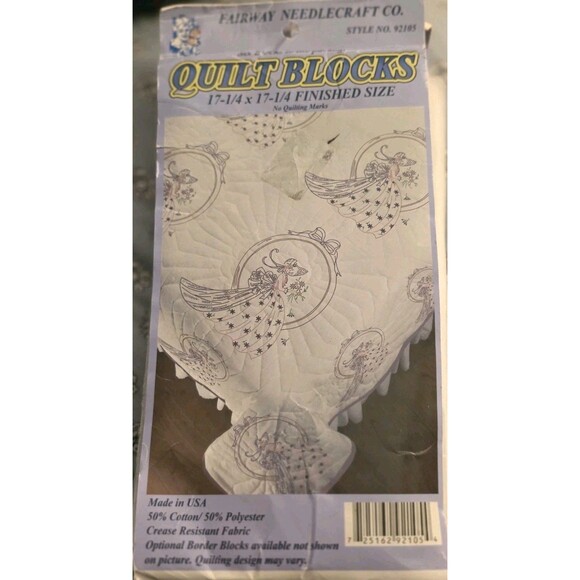 Fairway Needlecraft Co Queen Quilt Blocks 92105 Victorian Style Lady Vtg 3 Pkg - Picture 3 of 10
